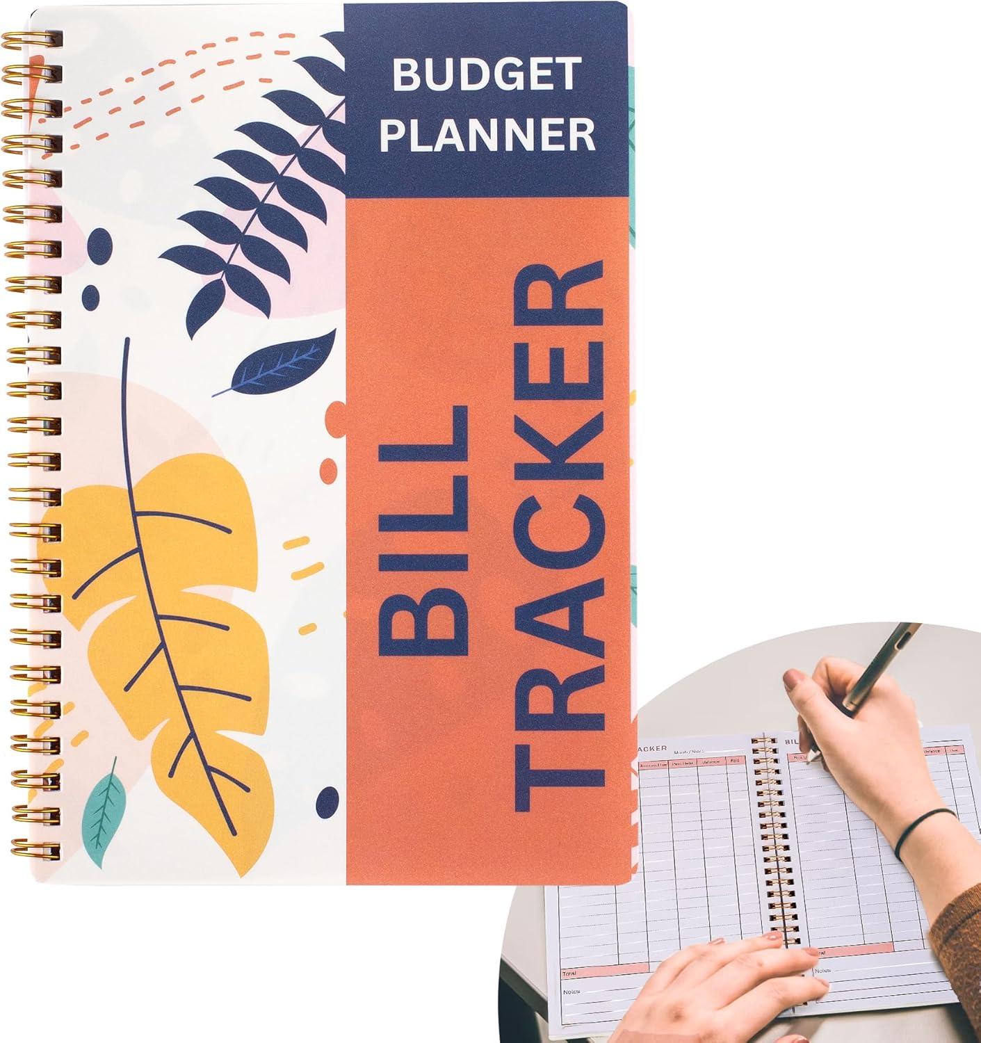 Spiral Binding vs. Back Pocket: Tested Home Finance Organizer (Sunset Leaves)