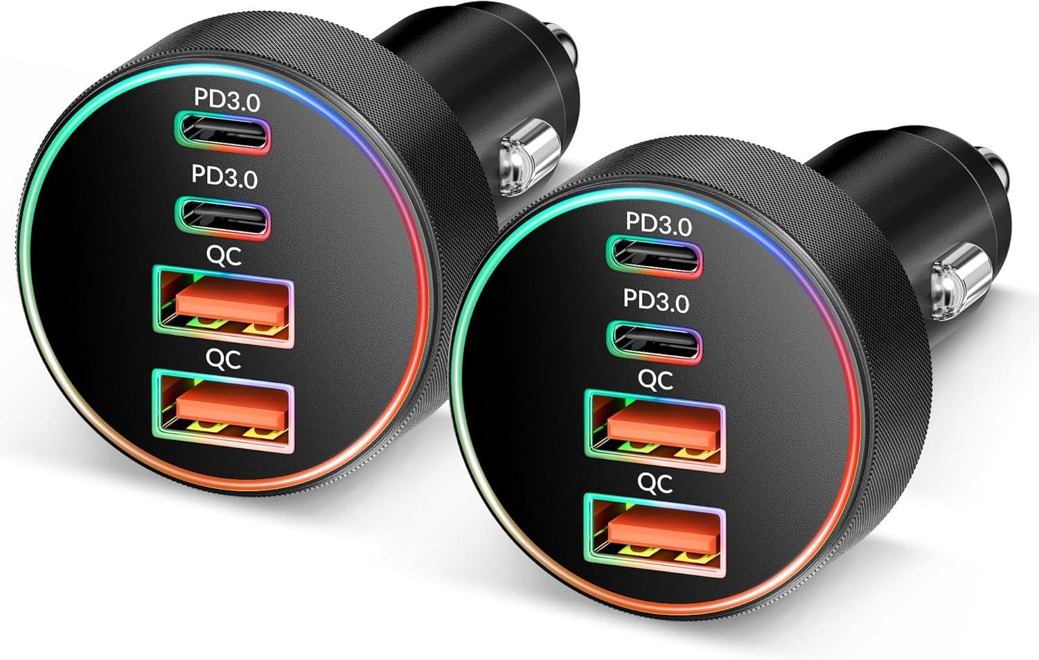 Surprising 90W Fast, 4-Port, 2-Pack & Cigarette Lighter Car Charger Tested for Road Trips