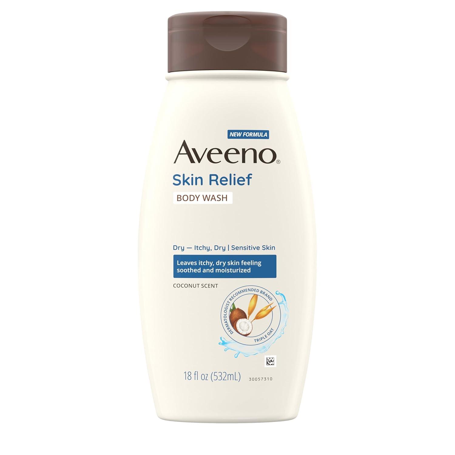 Aveeno Skin Relief Body Wash Tested: Gentle Coconut Scent & Triple Oat Formula... for Sensitive Skin