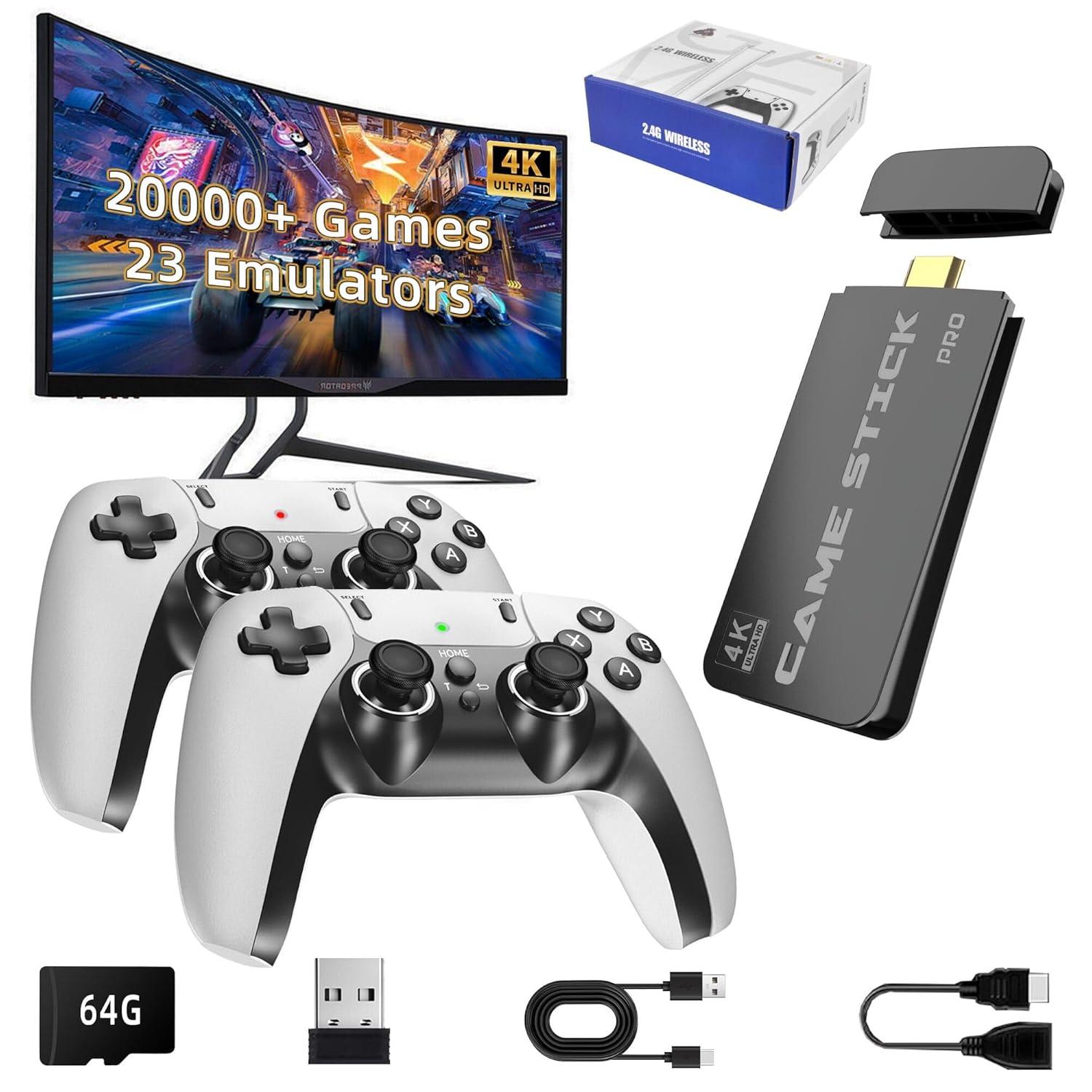 BADGOAL 2025 Stick Pro vs Nostalgia Gaming Stick: Surprising 64GB Memory, 20K Games, Dual Controllers