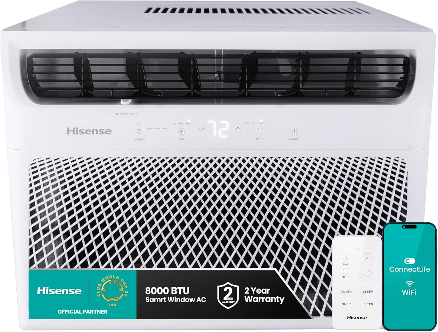 Hisense WC08W25A Window AC Tested: 8,000 BTU & Energy-Saving Design for Compact Cooling