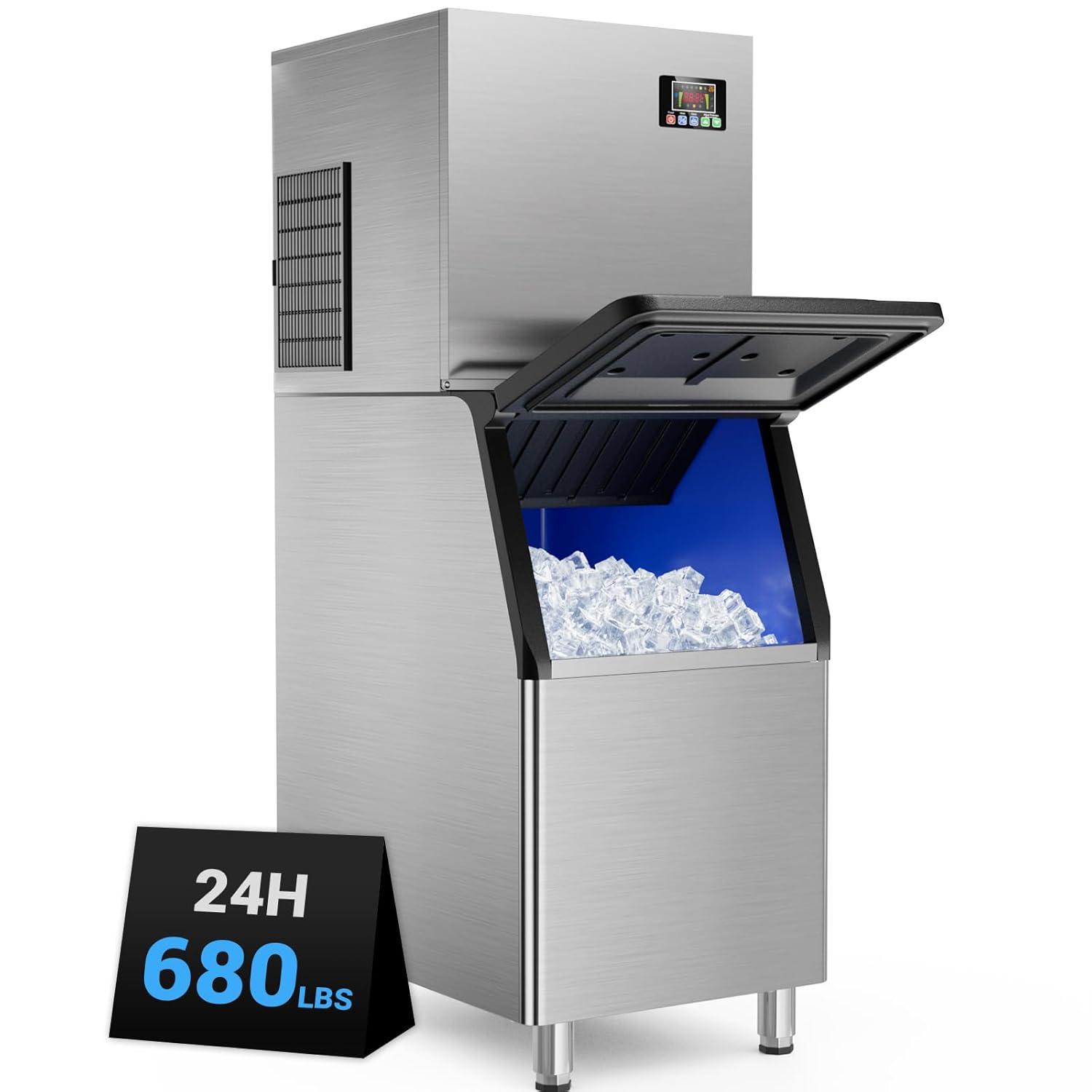 Surprising Showdown: Commercial Ice Machine 680LBS/24H Versus Industrial Ice Maker with Self-Cleaning Mode