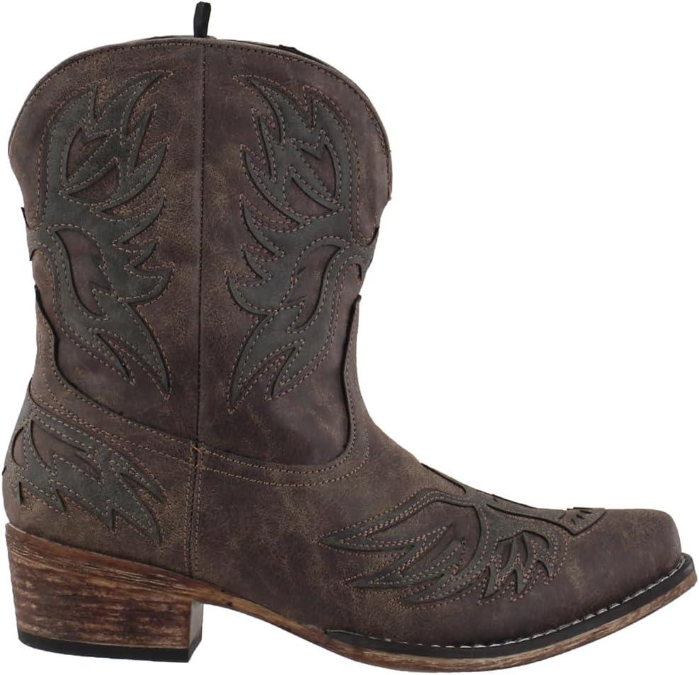 ROPER Amelia Snip Toe Tested: Tooled Inlay vs Brown Basics in Casual Boots