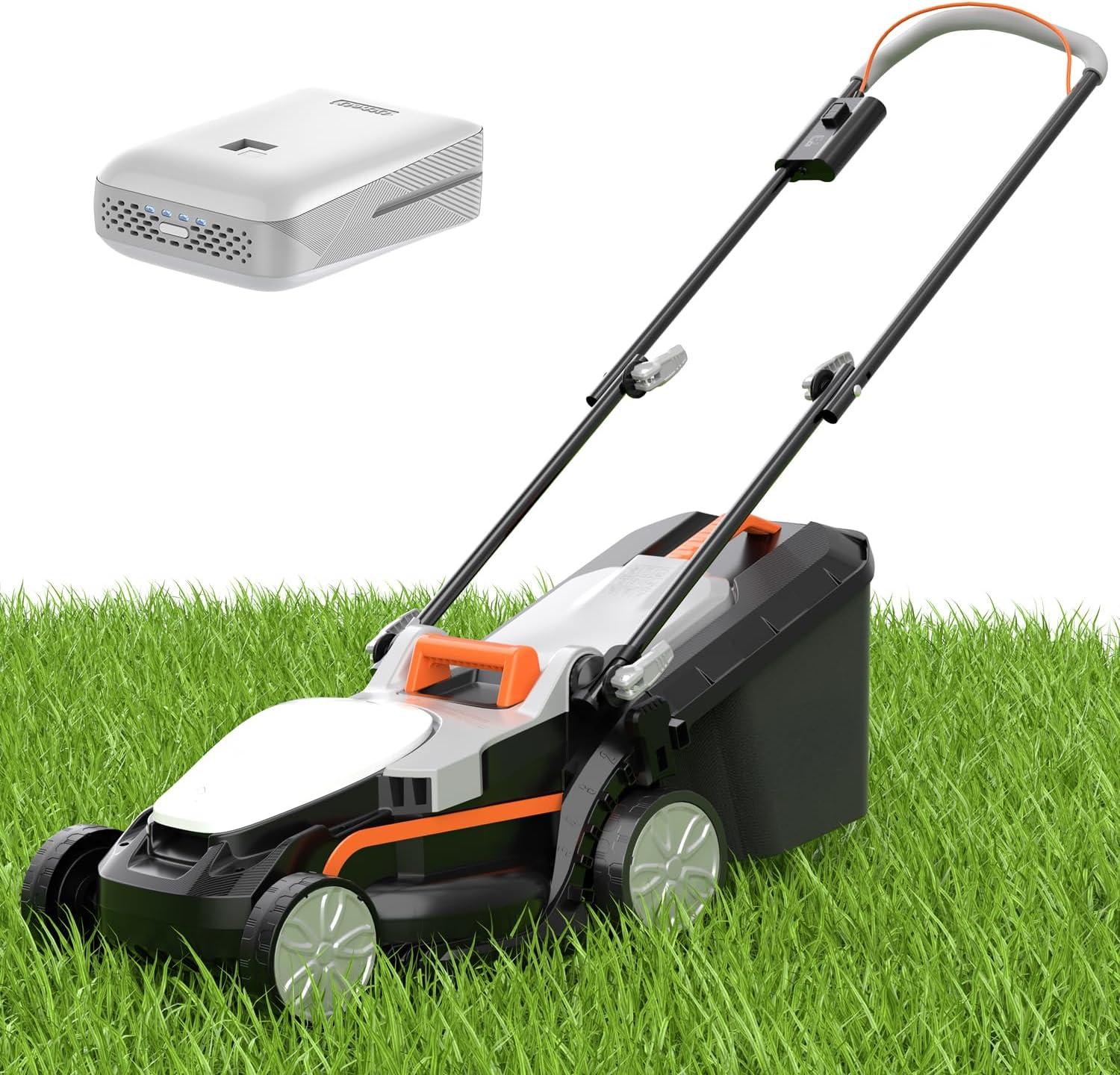 Cordless Grass Cutter Showdown: 8-Gallon Capacity, 13 in Width, 4.0 Battery Tested for 1300 sq.ft. Lawns