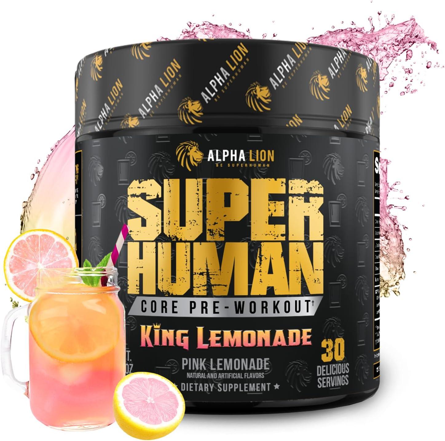 Creative vs Neutral: ALPHA LION Core's Tri-Source Caffeine, Creatine, Beta Alanine & L-Citrulline (30 Servings, King Lemonade Flavor)
