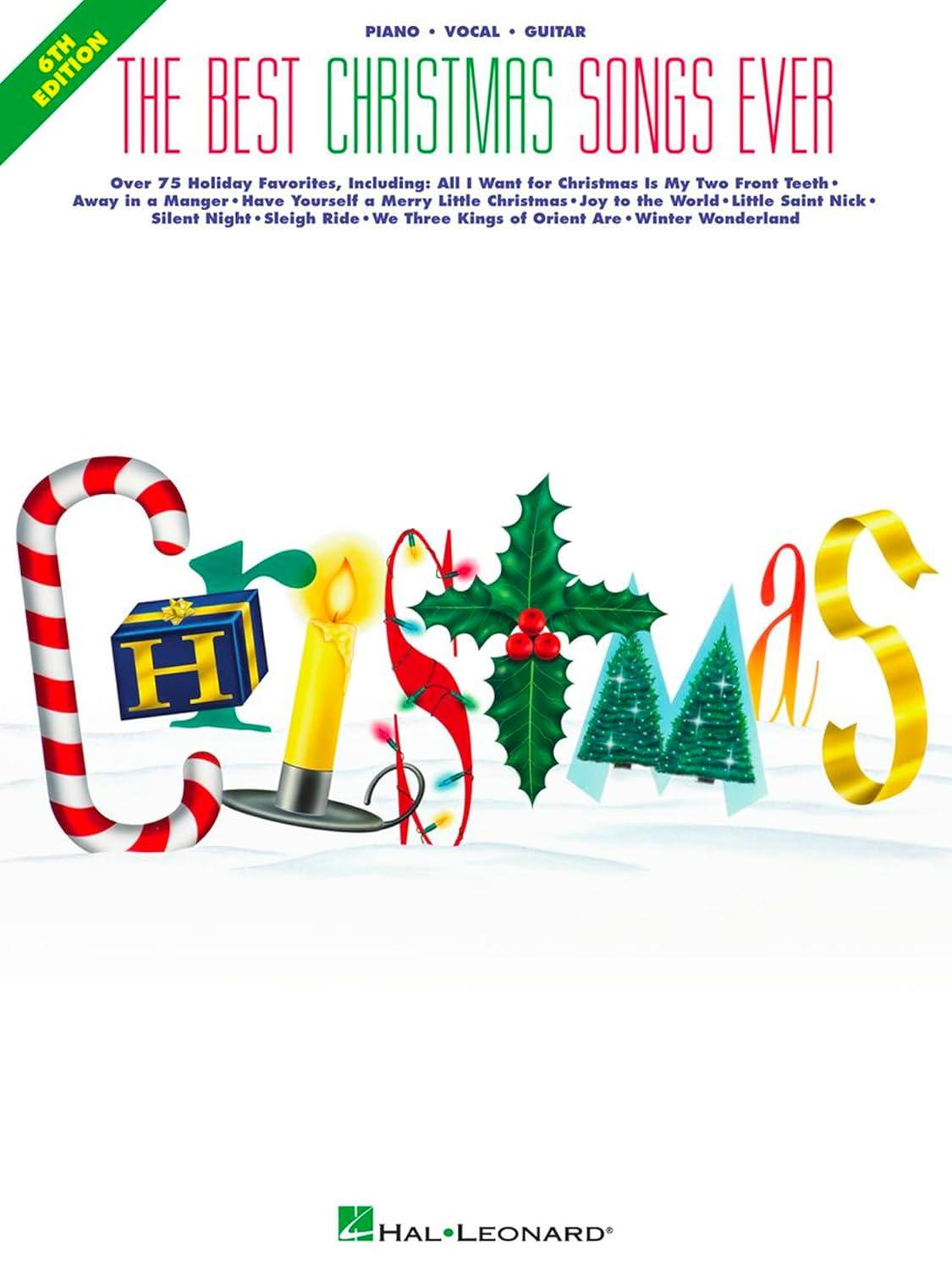 6th Edition Christmas Sheet Music for Piano/Vocal/Guitar - Surprising Tested Beginner-Intermediate Holiday Play