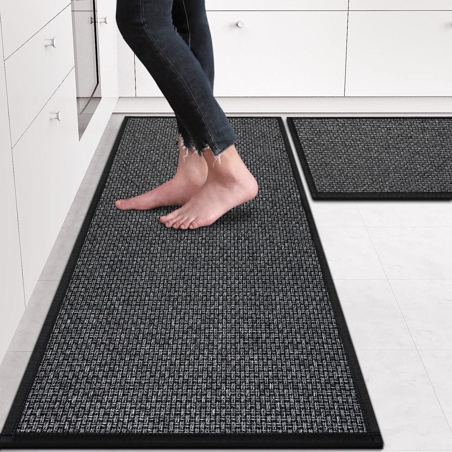 Non-Skid Tested Kitchen Set: Weave Mats front Sink… Wow!