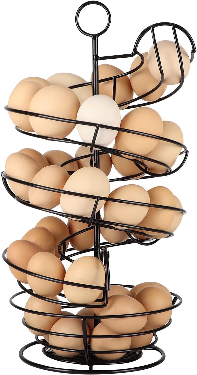 Black Metal Egg Rack Showdown: Spiral Holders Tested For Kitchen Trend…
