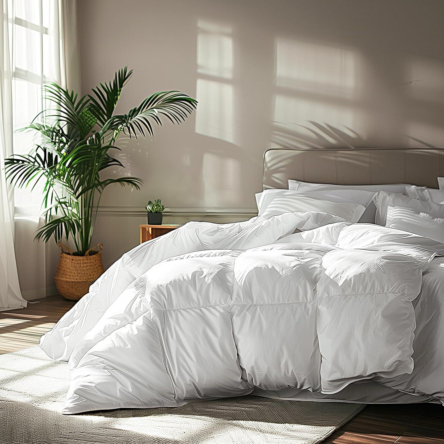 Serta Goose Feather Down Fiber vs. Cotton Duvet Tested for Hypoallergenic... Winter Warmth?
