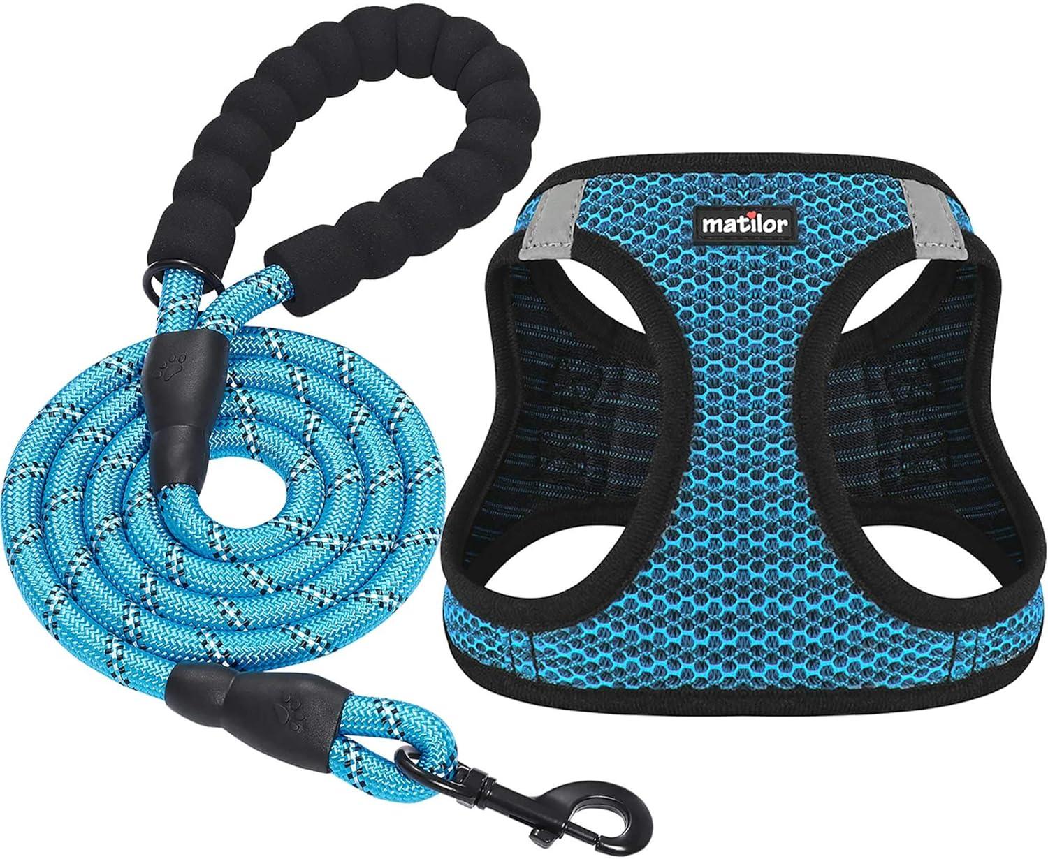 Step-In Design Tested: Breathable Dog Harness for Puppies Blue