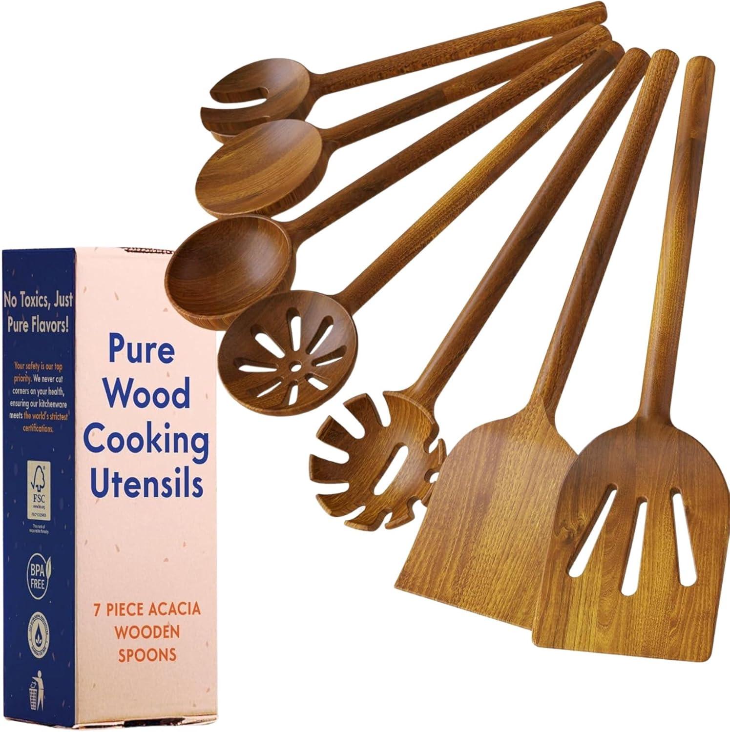 Non-Toxic Wooden Spoons Tested: Surprising 7-Piece Set with Glue-Free & Plant-Based