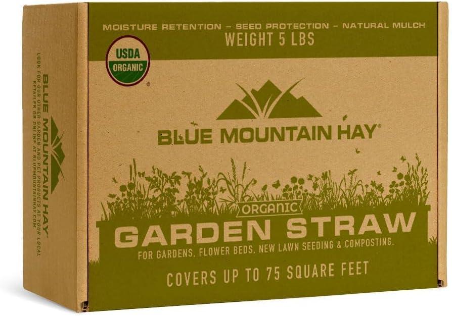 Blue Mountain Hay vs. 5lb Organic Straw: Tested Mulch for Tomato Beds (75sqft Coverage)