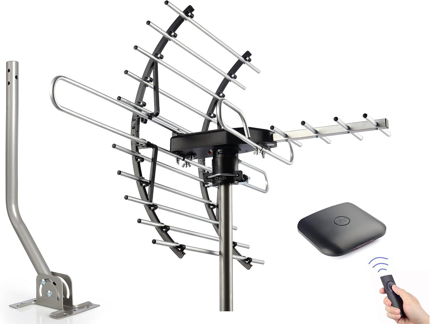 PIBIDI vs Standard: 200-Mile Range, 360-Rotation, Amplified Signal, Wireless Remote Tested for Outdoor Antenna Reliability