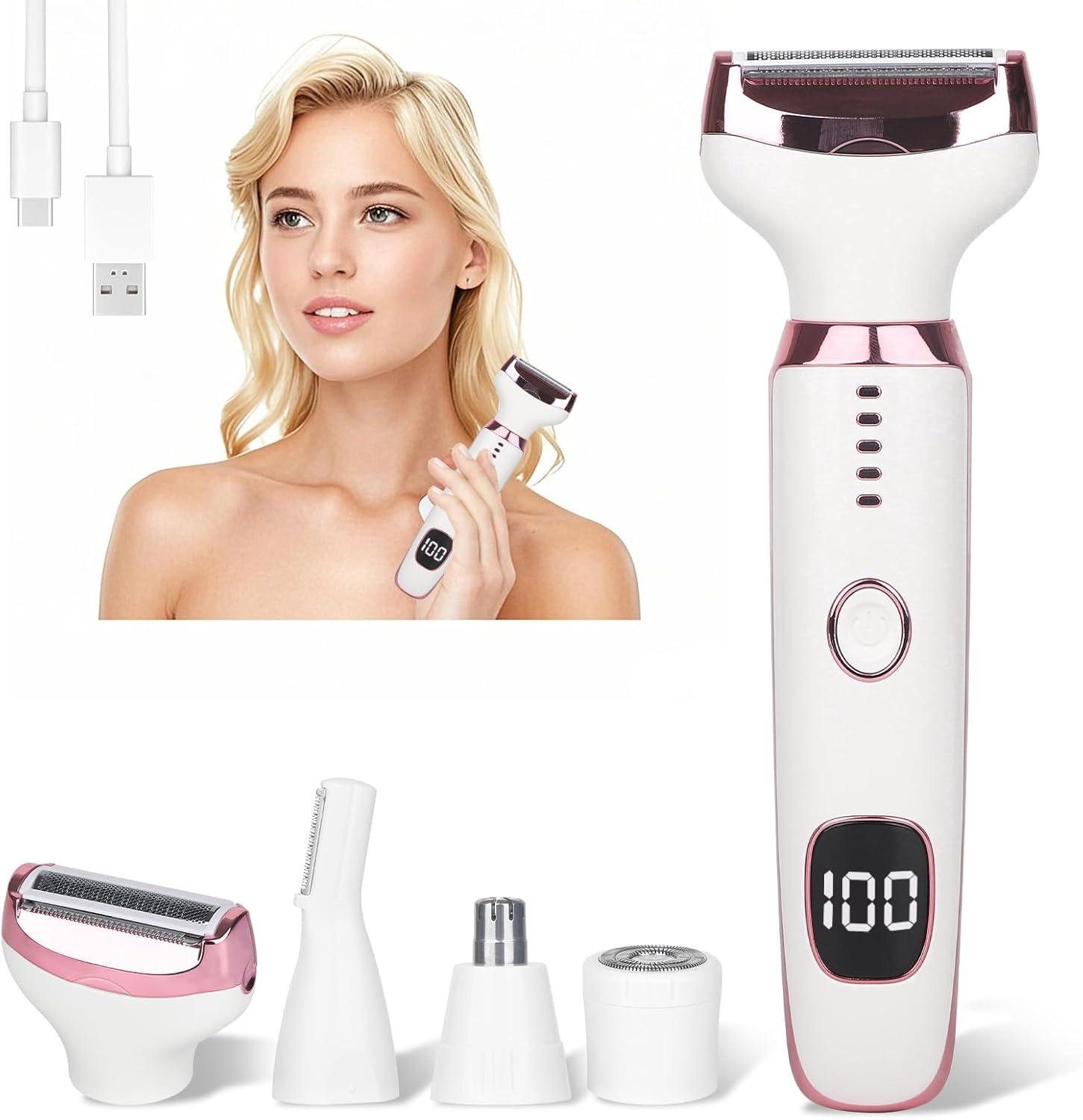 Compares 4-in-1 Painless Razor... Rechargeable Led Display Hair Removal Kit (Tech-Driven)