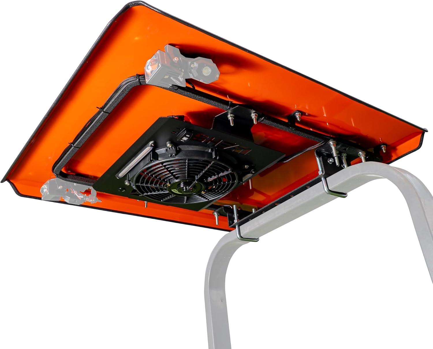 Tested Cool Comfort for Lawn Mowers: Fading-Resistant Canopy with Fan & Lights