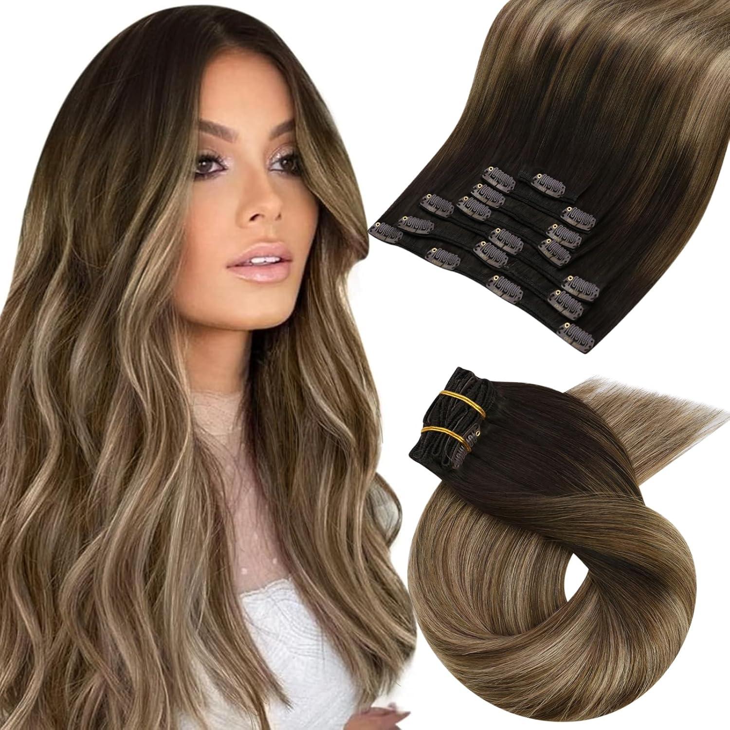 Surprising Comparison: Moresoo Clip-ins Balayage vs Ombre in 18inch Ash Blonde