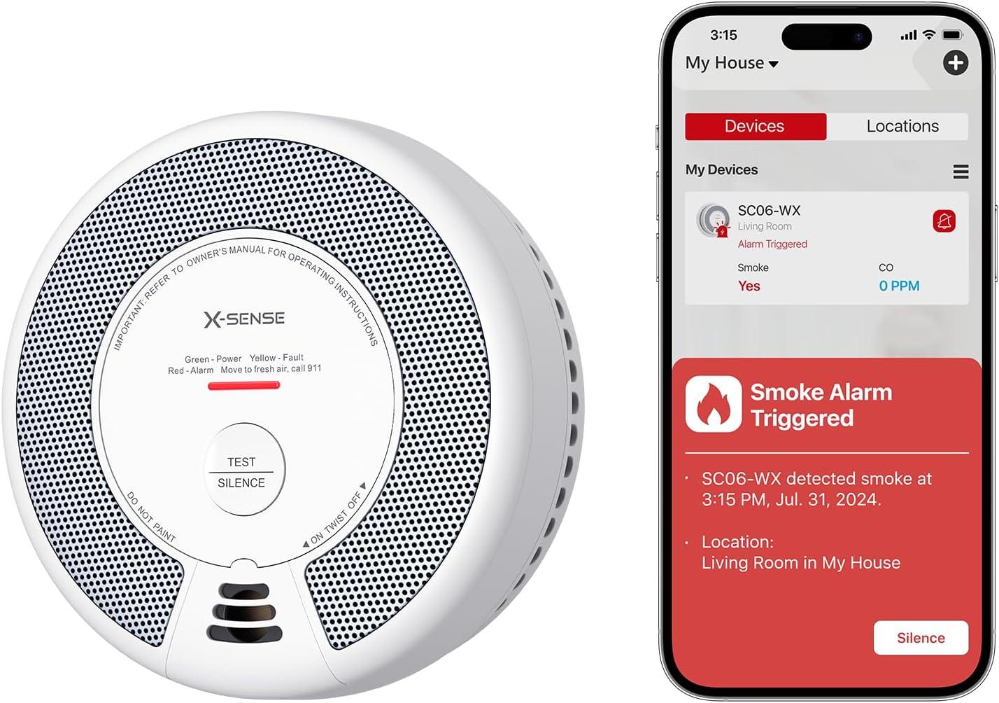 Showdown: X-Sense Smoke & CO Detector with Replaceable Battery... (No Fee App)