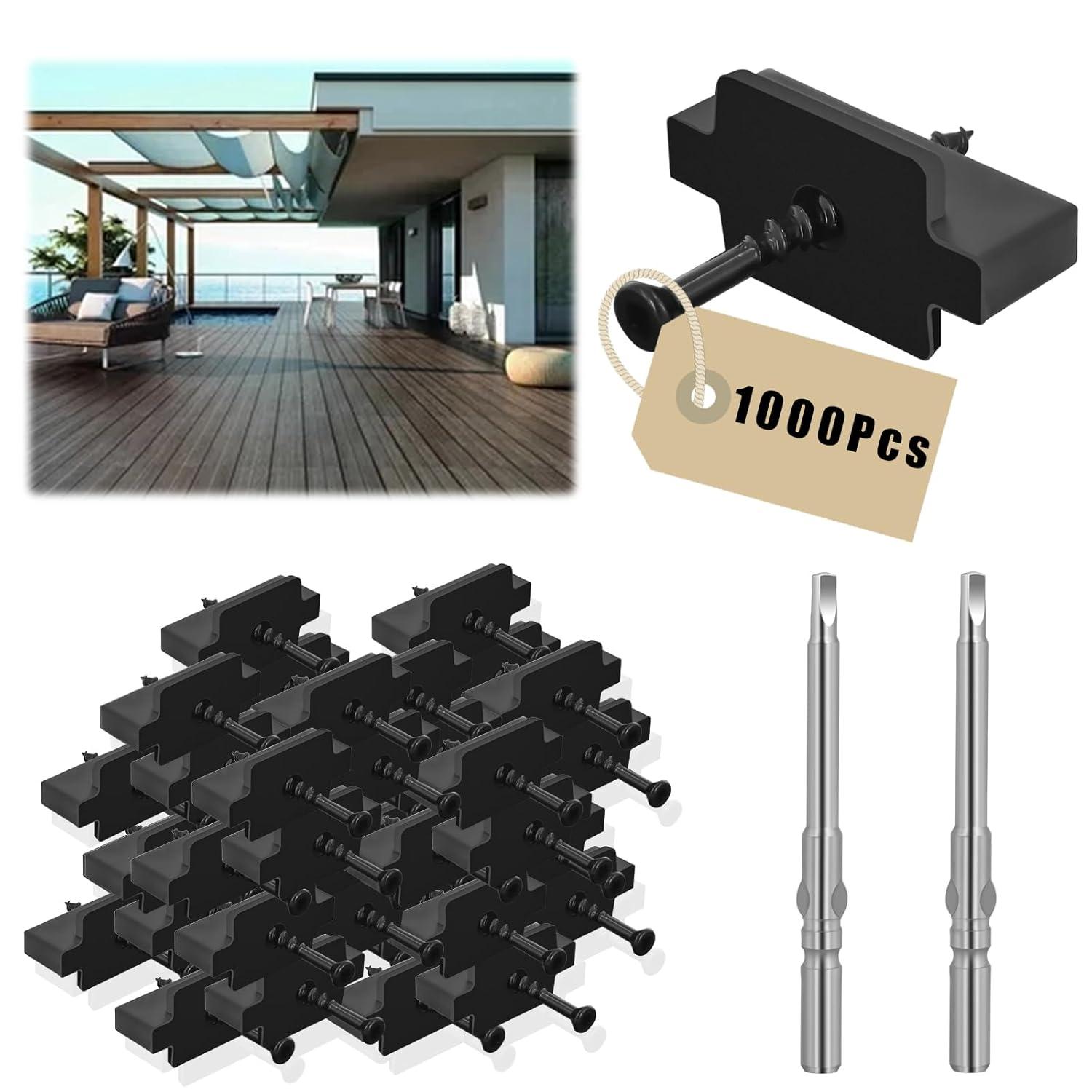 Hidden Deck Fasteners Versus Screws: 1000 Pcs Universal Plastic Tested for Effortless Composite Decking