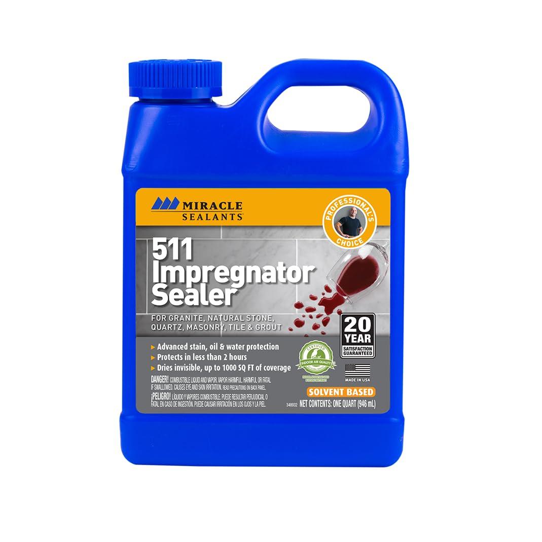 Surprising Sealant Showdown: Miracle Sealants 511's Quart Tested for Countertop & Grout