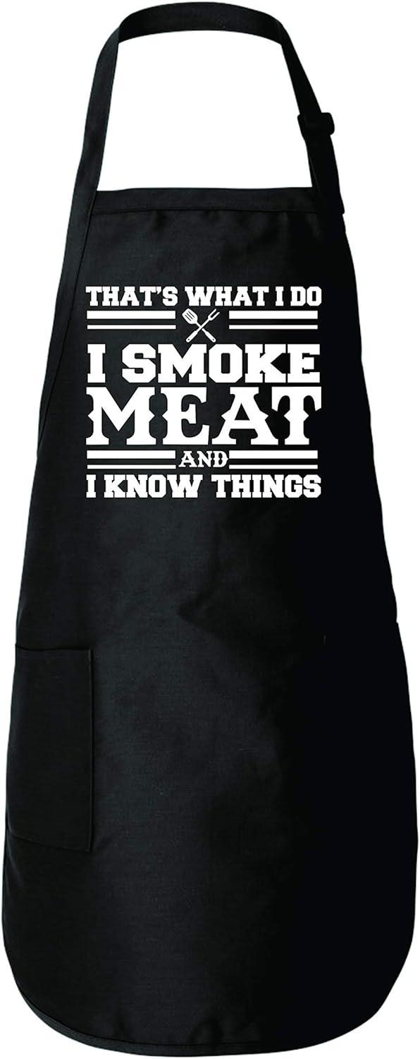 BBQ Apron Showdown: Freedomtees' Slogan, That's What I Do's… Wait, Secret, I Smoke Meat's Heat, And I Know Things' Wit for Father's Day