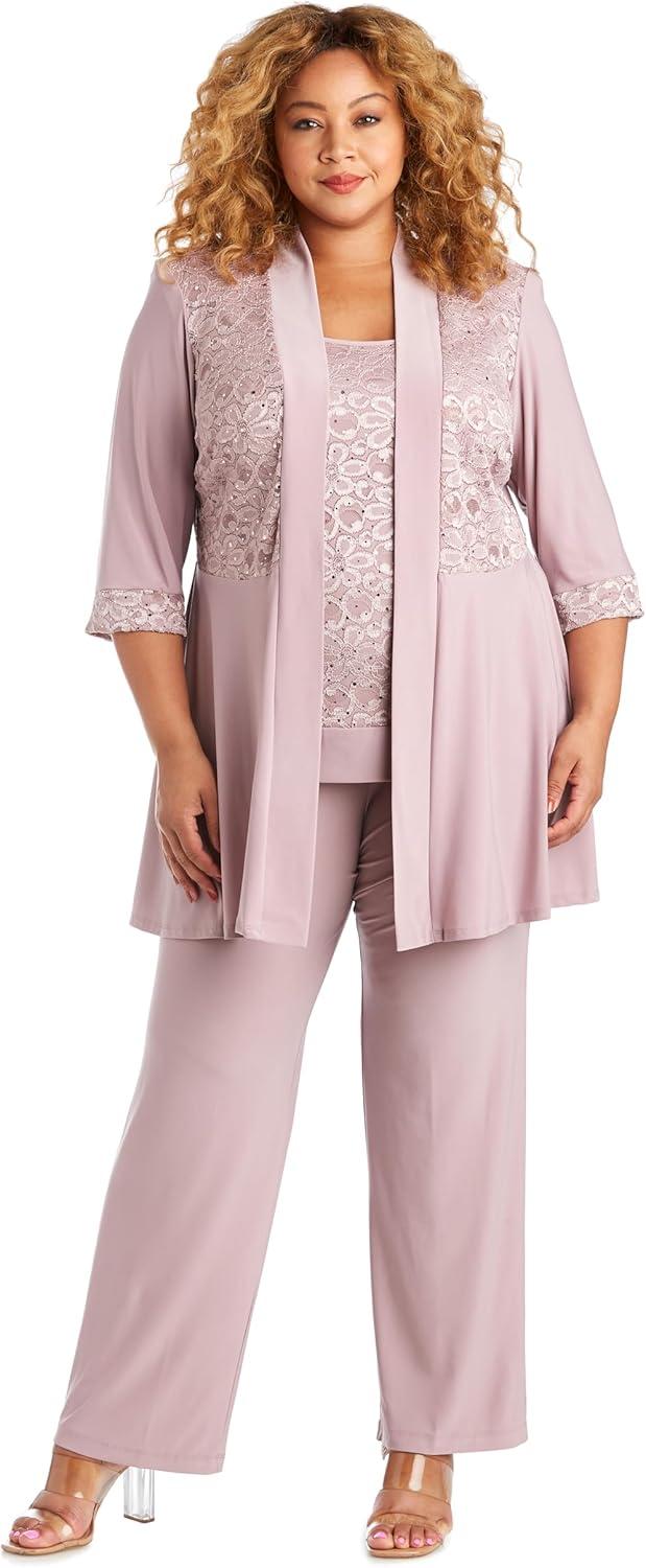 Women's JKT/Pant Suit vs R&M Richards Plus Size Lace Pant Set: Tested Comfort Showdown
