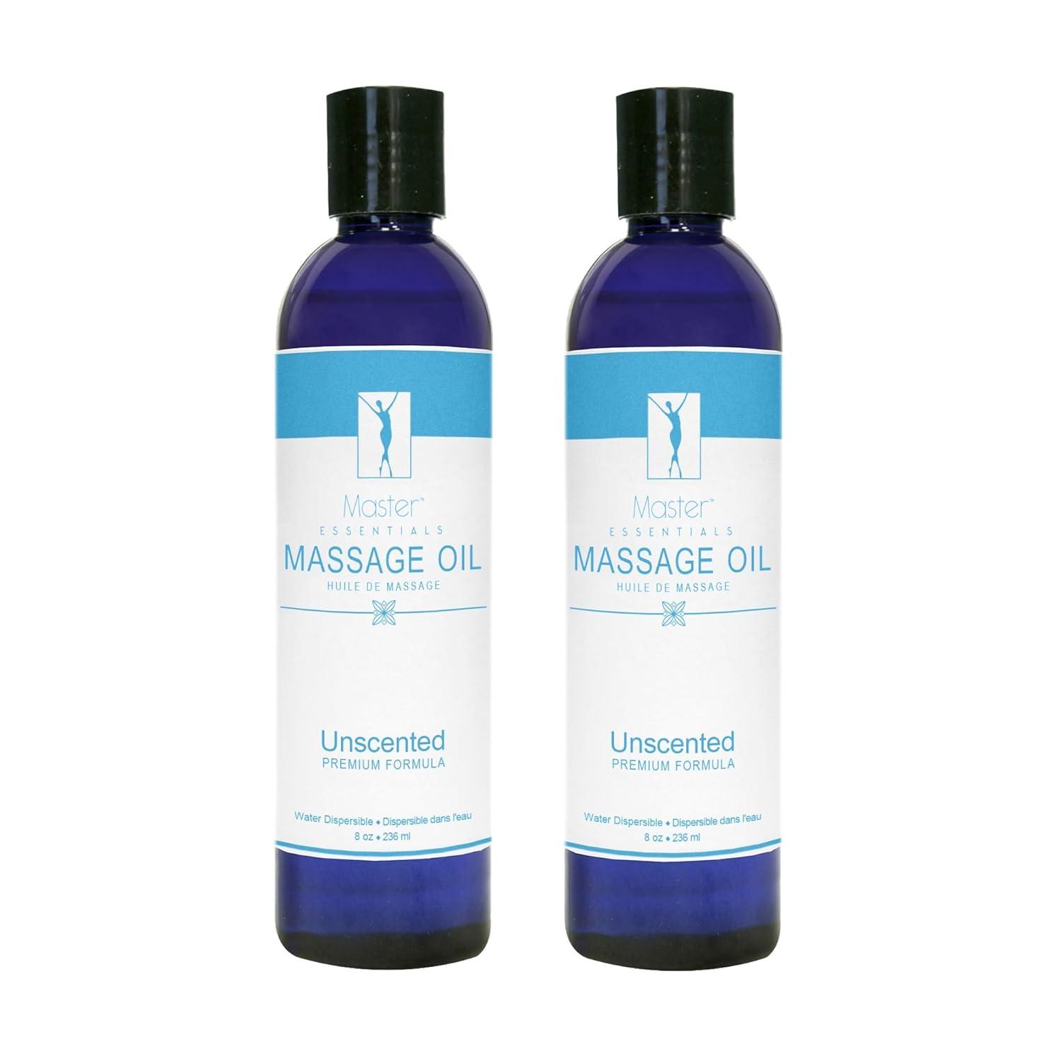 Master Massage Oil: Tested, Water-Soluble Blend vs. Greasy Options - Pack of 2 for Skin & Linen Care