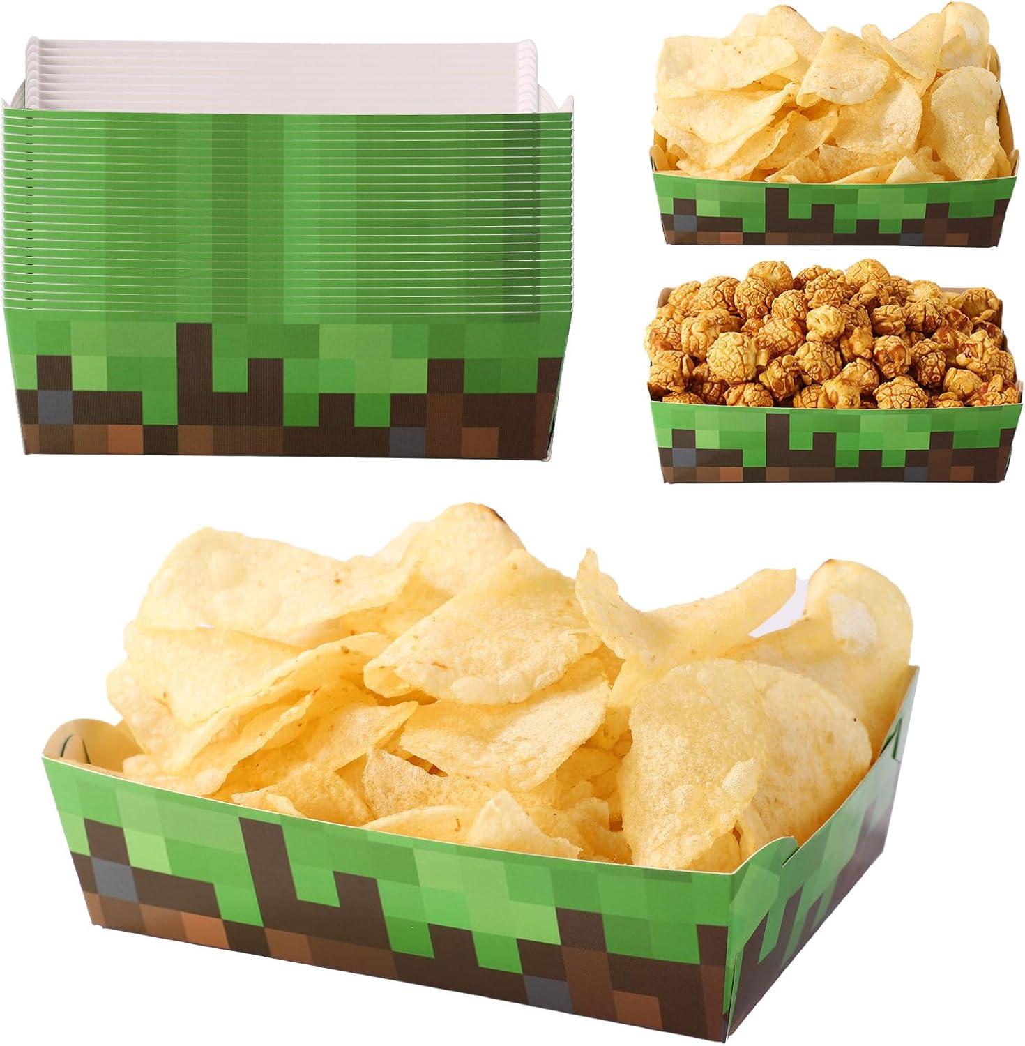 Versus Regular Trays: 24pcs Miner-Themed (Waterproof, Greaseproof) Birthday Party Supplies