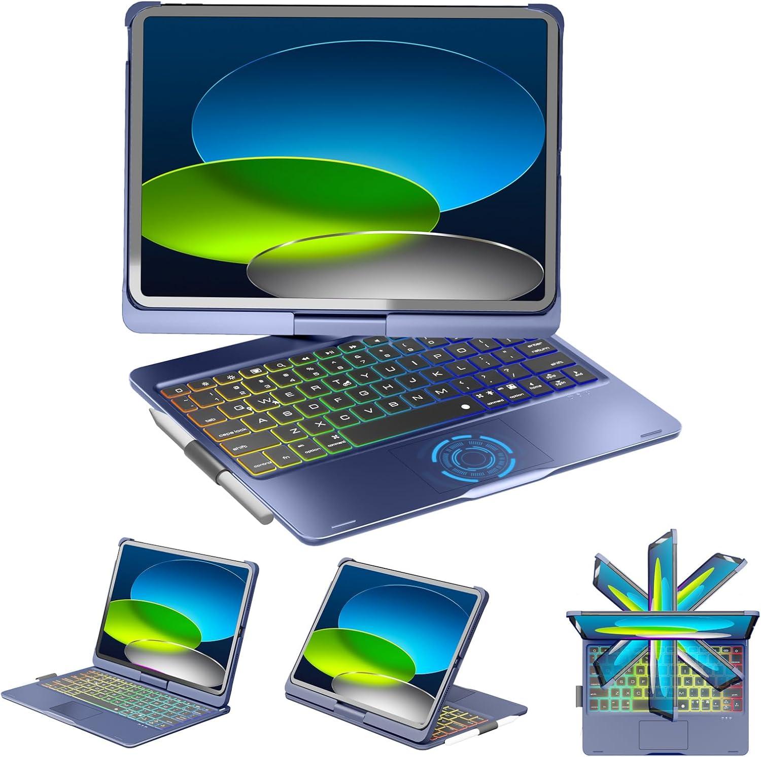 IPad Accessories Showdown: NOKBABO's 360°Swivel, Backlit Pro Keyboard, & Trackpad for Work