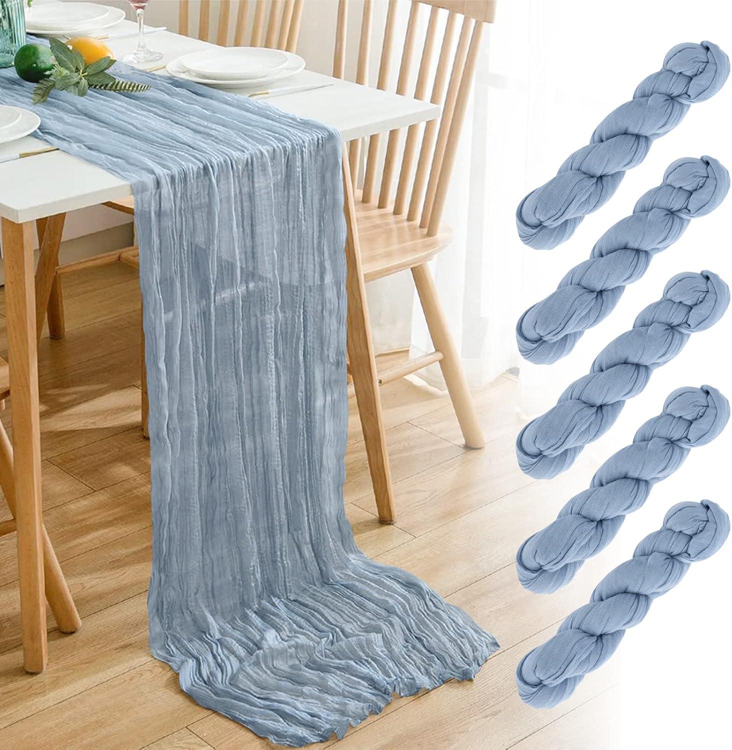 Showdown: 5-Pack Dusty Blue Cheesecloth vs. 35x160-Inch Baby Blue for Wedding Decor-Surprising Insight!
