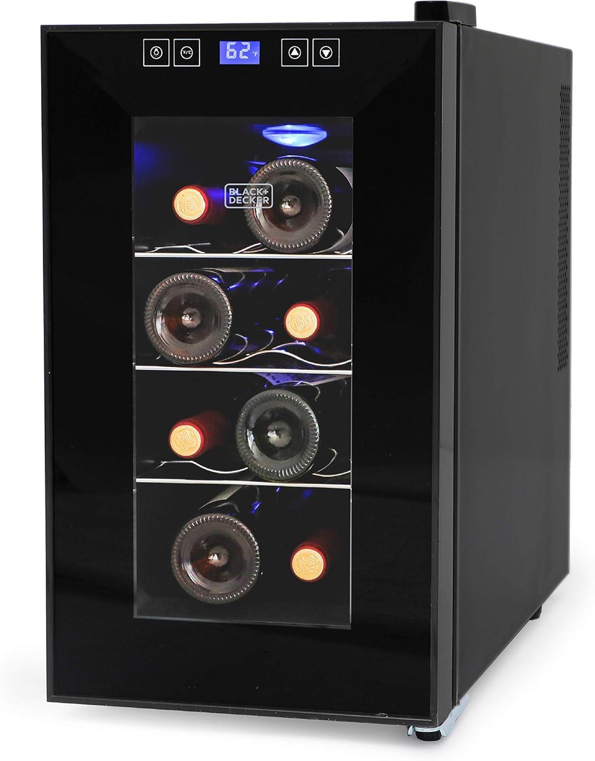 Wine Fridge Showdown: 8-Bottle Thermoelectric Cool vs. Triple Pane Glass Door's Space-Saving Twist