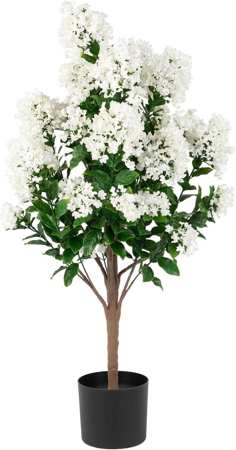 Naturae Decor White Crape Myrtle - UV Resistant Tested vs. Real Blooms: Indoor Beauty Unveiled