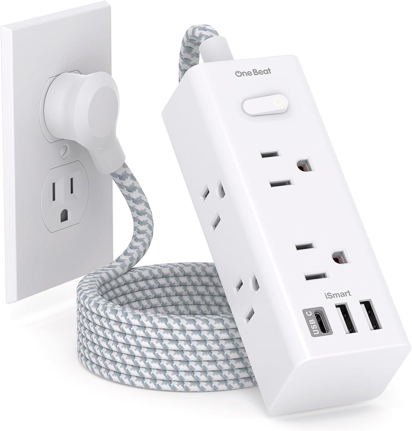 Space-Saving Power Strip with USB-C Fast Charge Tested for Travel