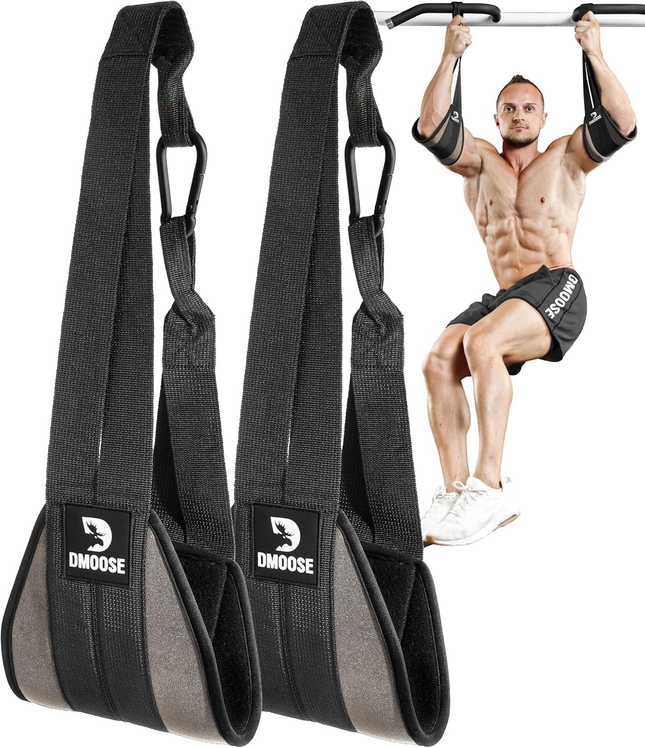 DMoose Fitness Ab Straps Tested: Soft Padded for Home Gym, 2 Steel Carabiners - Surprising Safety