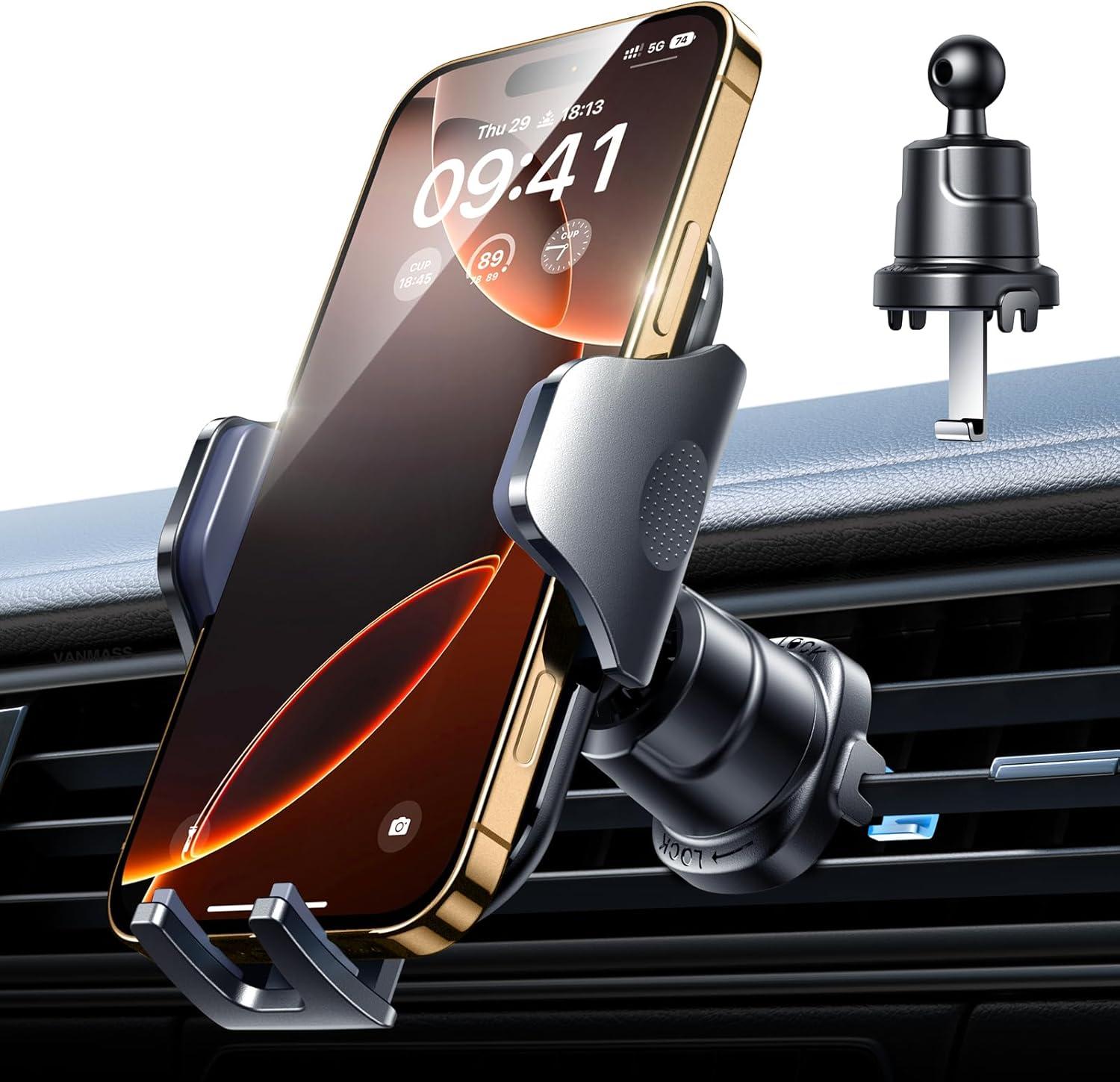 VANMASS Steel-Hook Vent Mount vs. Cradle: Tested Car Holders Showdown for iPhone 16