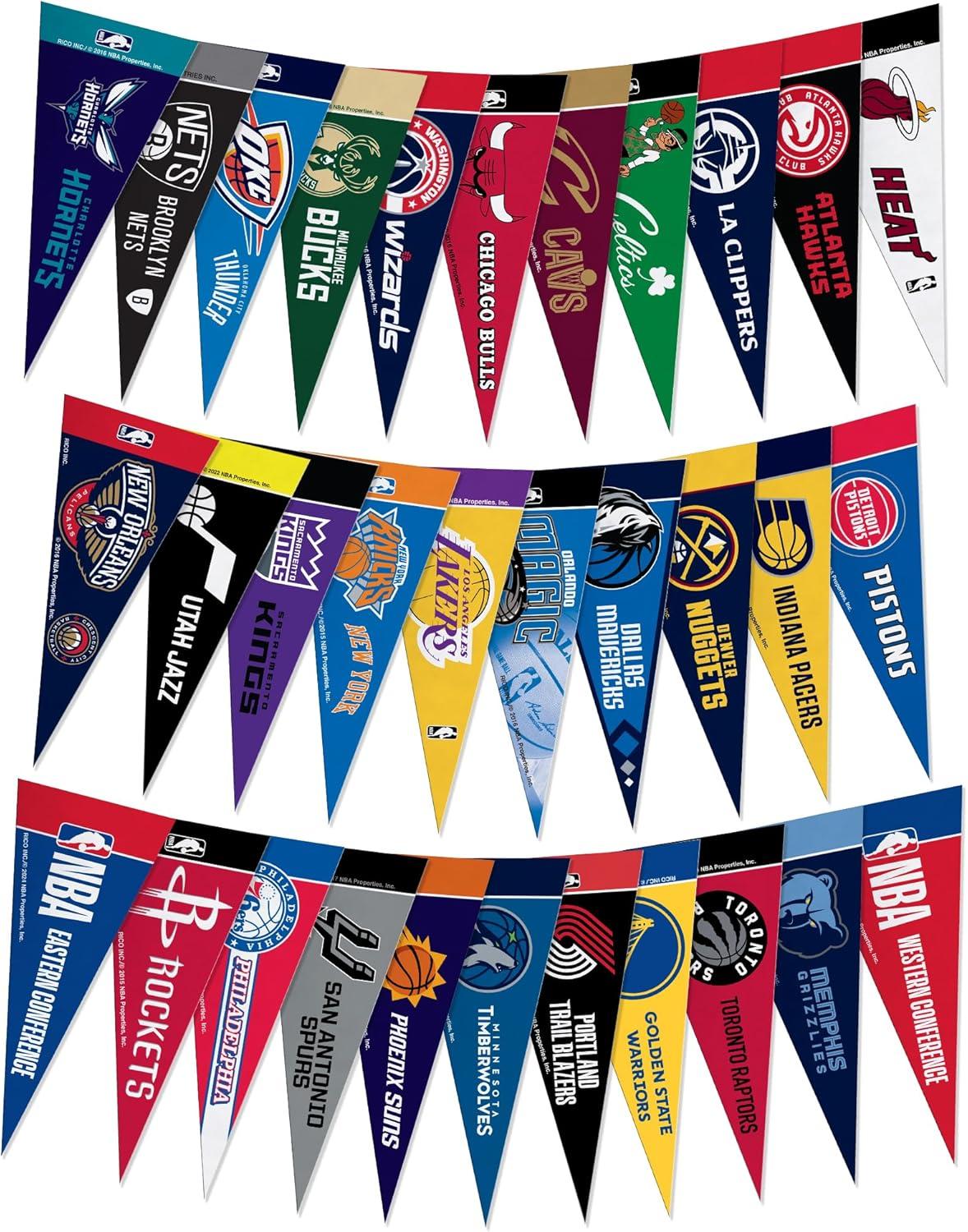 32 Felt Pennants Tested: NBA Teams, Conferences Perfect Gift!