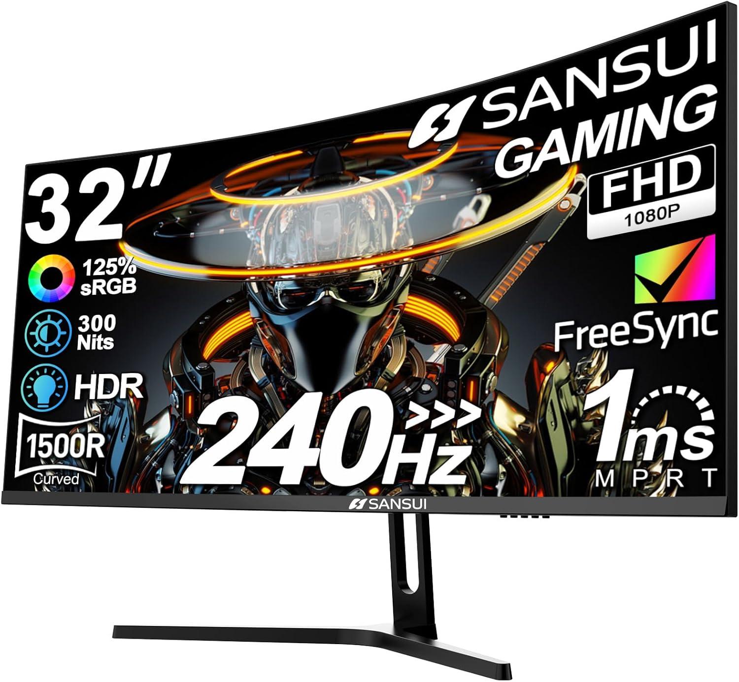Curved 1500R vs 240Hz SANSUI Monitor: Tested for Gaming Edge
