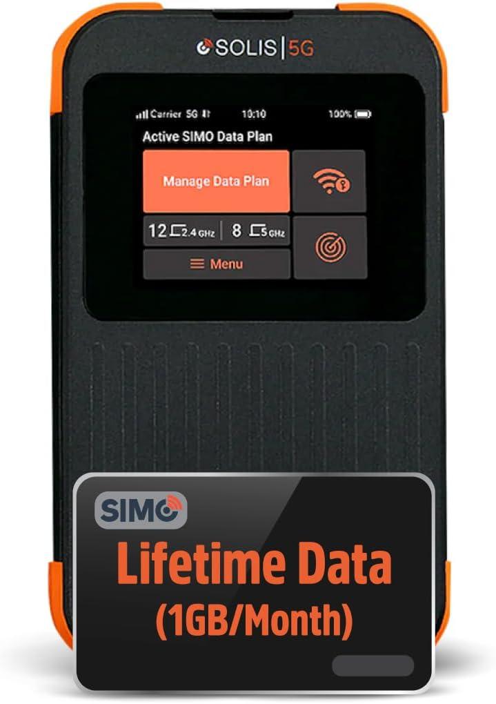 SIMO Solis 5G Showdown: Portable WiFi’s Tested Global Wins... Portable, Lifetime Data, 140+ Countries