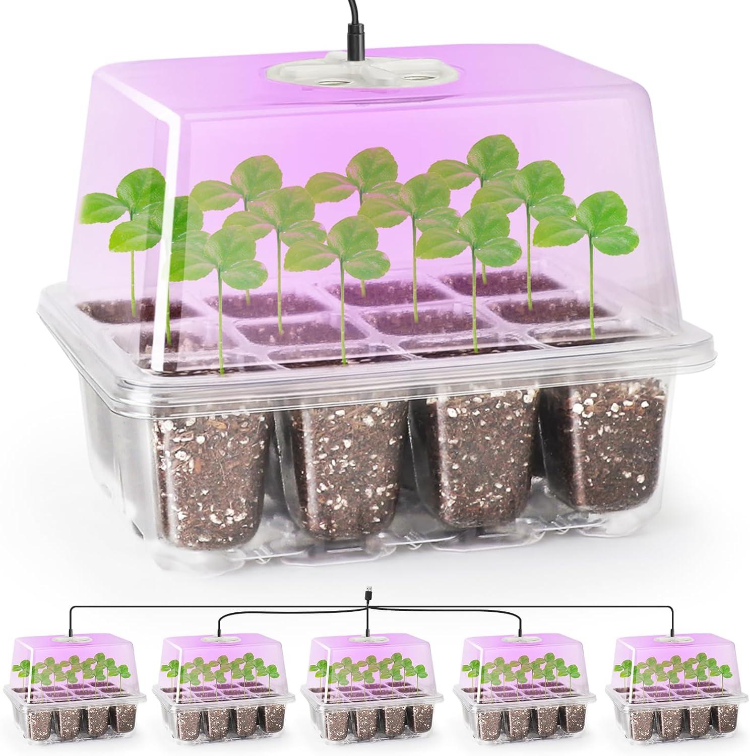Seed Starter Showdown: 12 LEDs vs. Humidity Domes (Indoor Use)