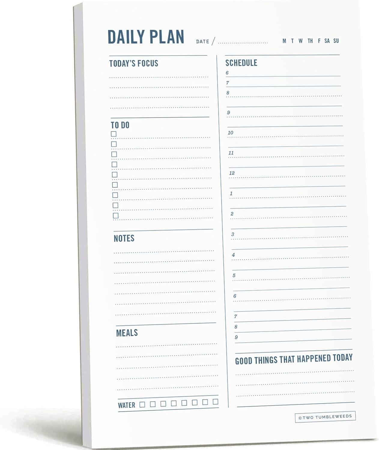 Daily Planner Notepad with Hourly Schedule... vs. 6x9" Time Block Pad: Surprising Insight for ADHD Buyers