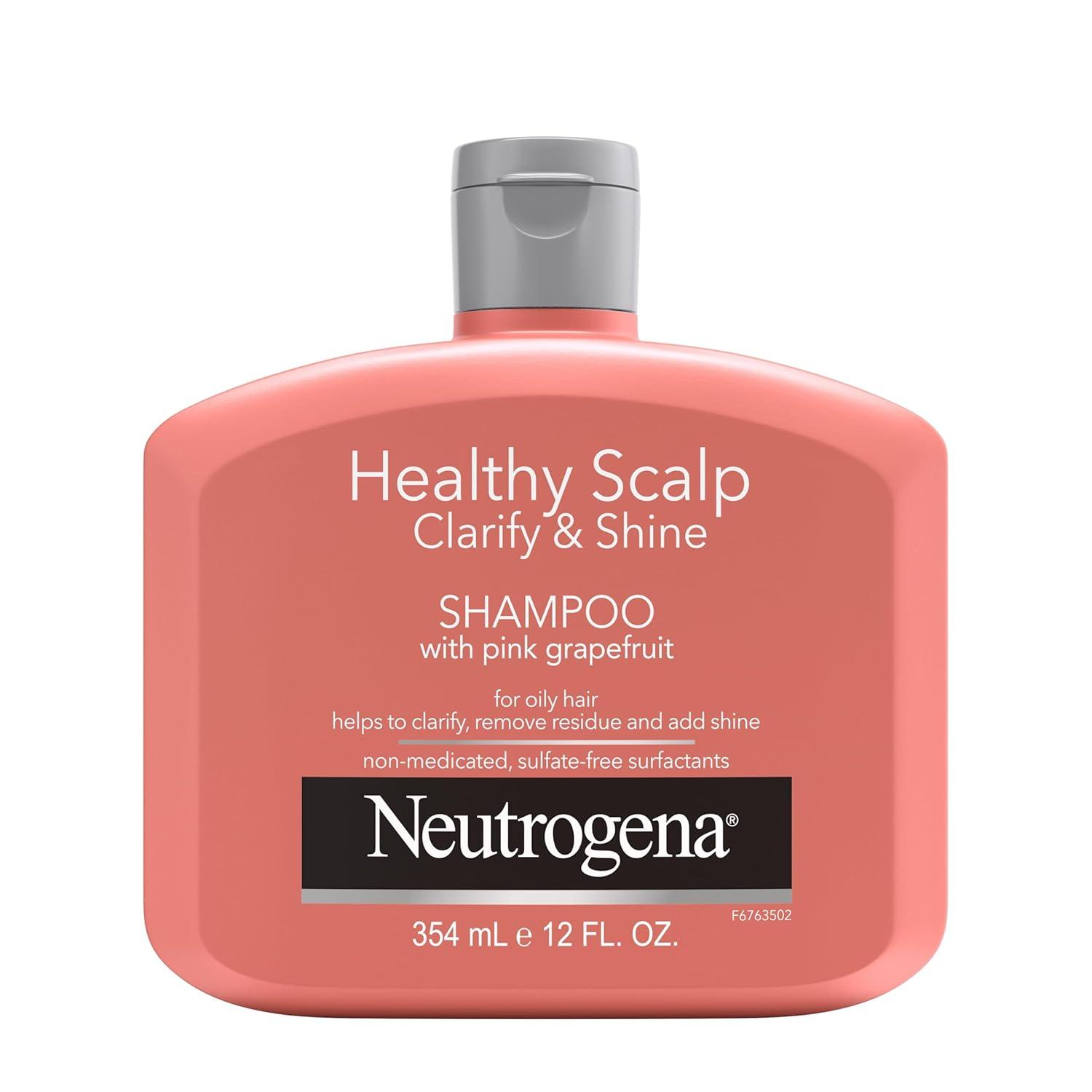 Neutrogena Exfoliating Clarify & Shine Shampoo (Anti-Residue, pH-Balanced) Versus Other Shampoos: Surprising Insight for Oily Hair, Paraben-Free, Color-Safe, 12oz