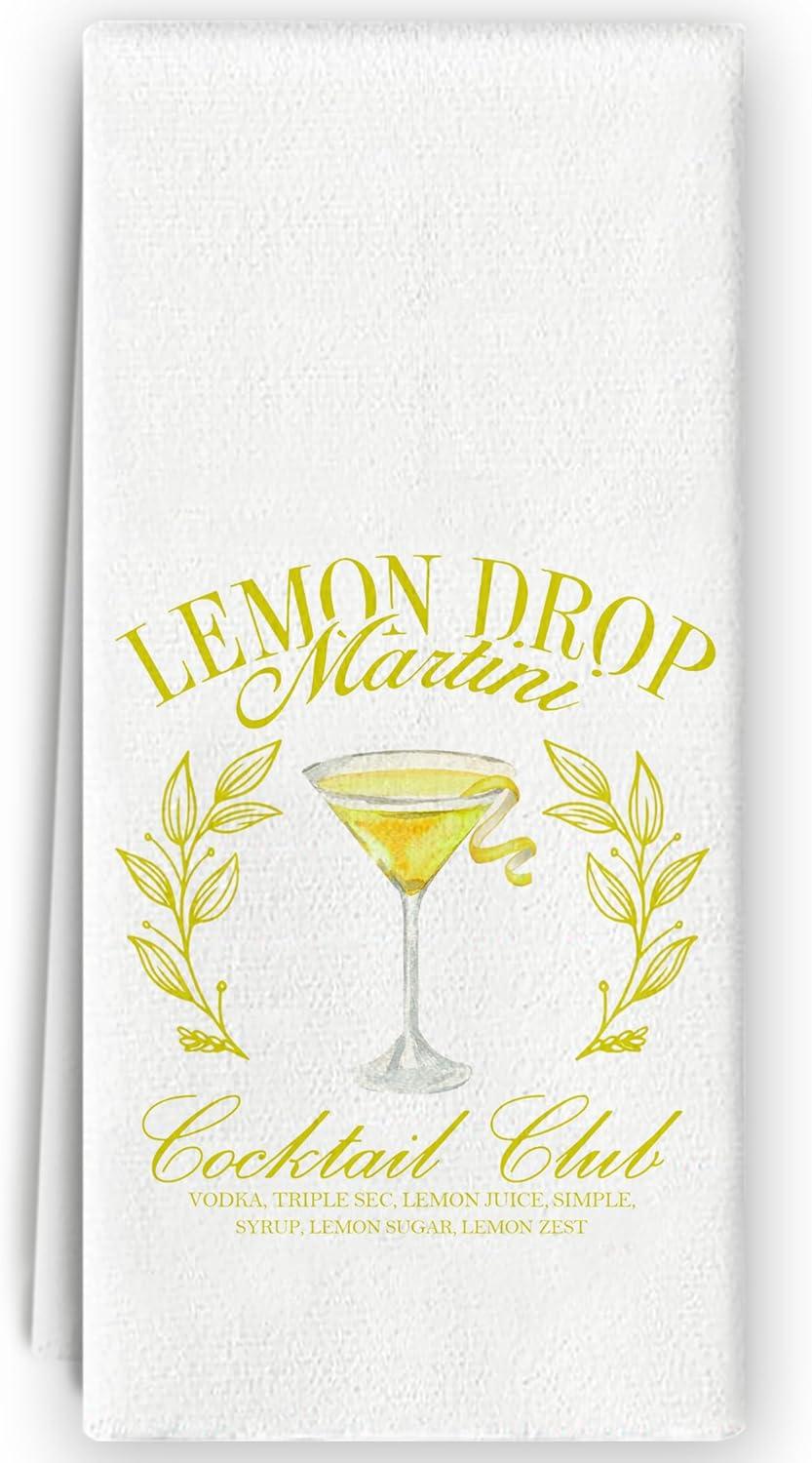 Compared: Lemon Drop Martini Towels' 16x24 Size & Bar Use (Kitchen Decor Surprise?)