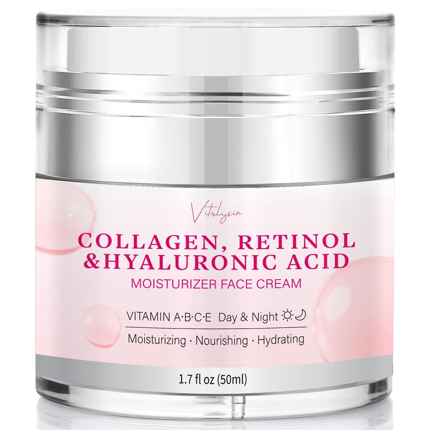 Facial Moisturizer Showdown: Hyaluronic Acid, Retinol, Collagen, 1.7 fl. oz. Tested for Women Over 50