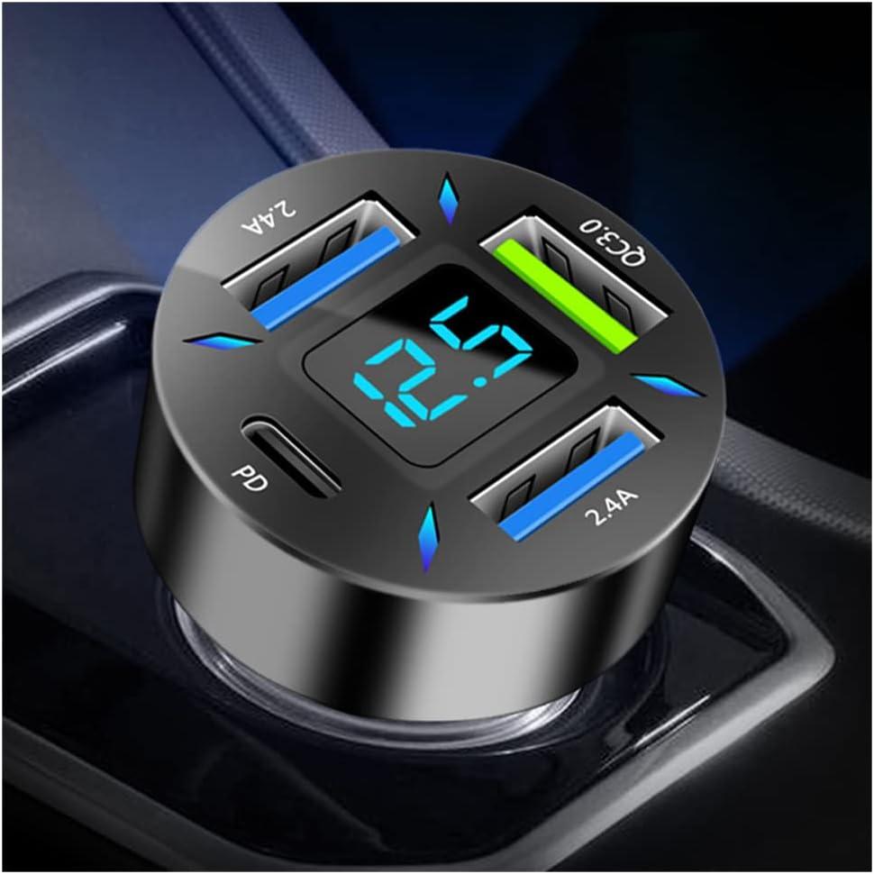 Car Charger Showdown: 66W Super Fast, Voltmeter & LED Lights Tested for iPhone 14, iPad-Universal 24V Compatibility