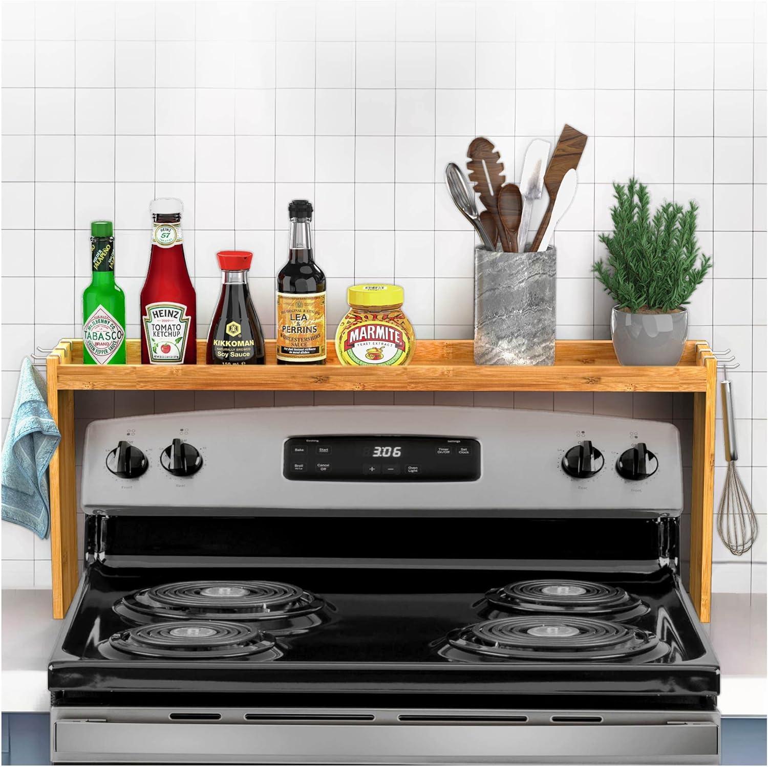Bamboo Spice Shelf vs. Countertop Storage: 6 Hooks Tested… Extra Space?