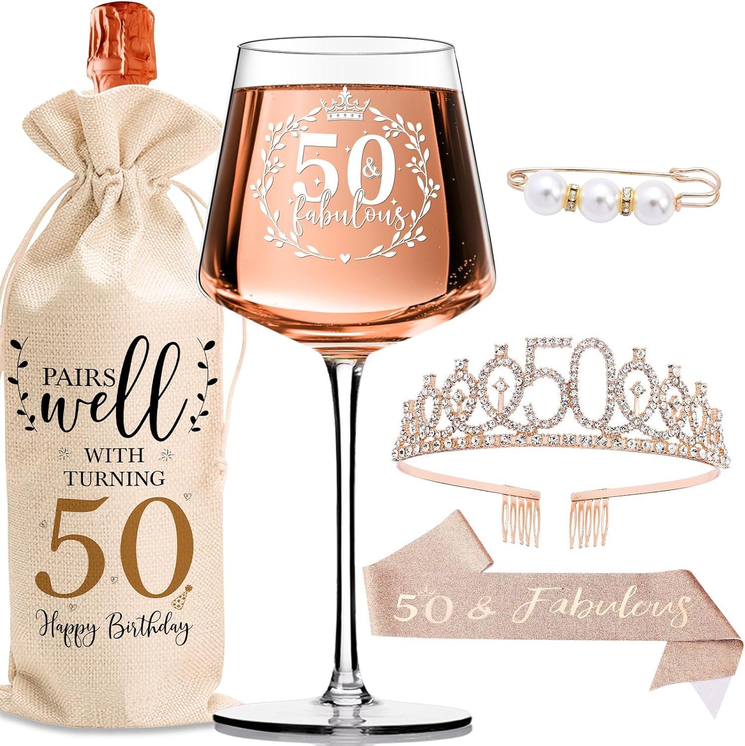 50th Birthday Decorations Showdown: Guest Book vs. Wine Glass Set