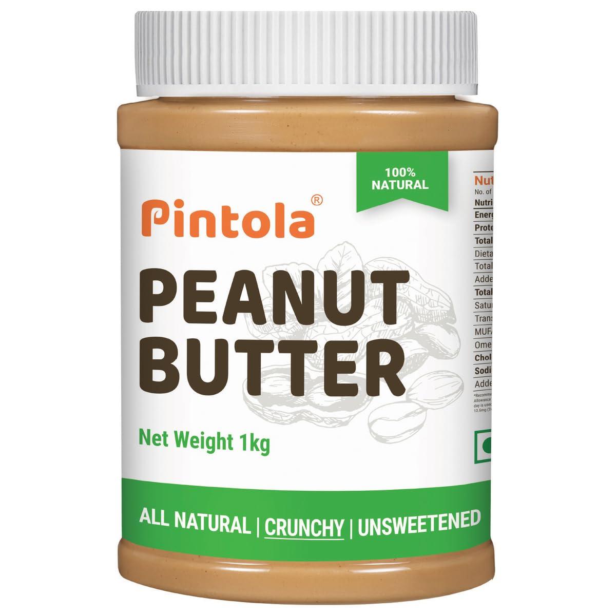 Pintola Peanut Butter Showdown: 30g Protein, Non-GMO, Gluten-Free (Vegan, Unsweetened)
