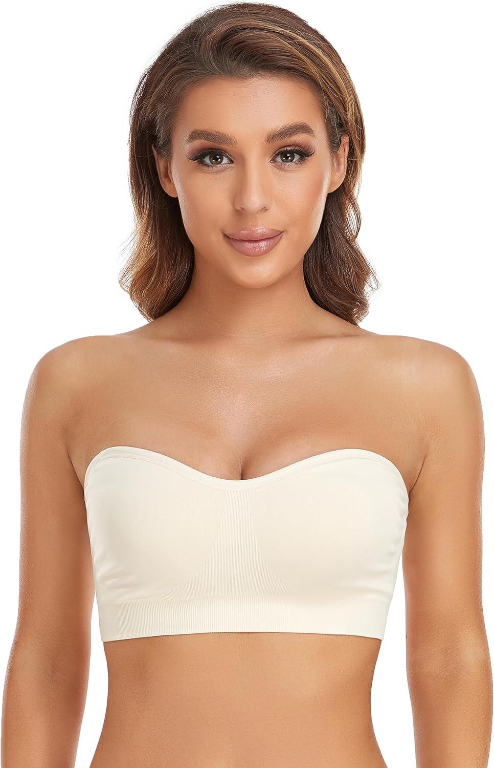 Lusait Strapless Bra vs. Non-Slip Silicone Padded Bandeau: Surprising Comfort Secret for 2024's Bra Game