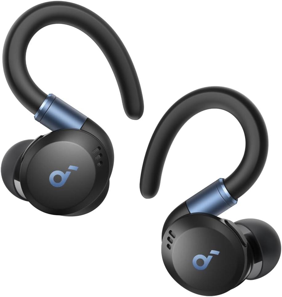 Showdown: True-Wireless Earbuds with Rotatable Hooks, IP68 Waterproof, Deep Bass, and 48H Play for Gym