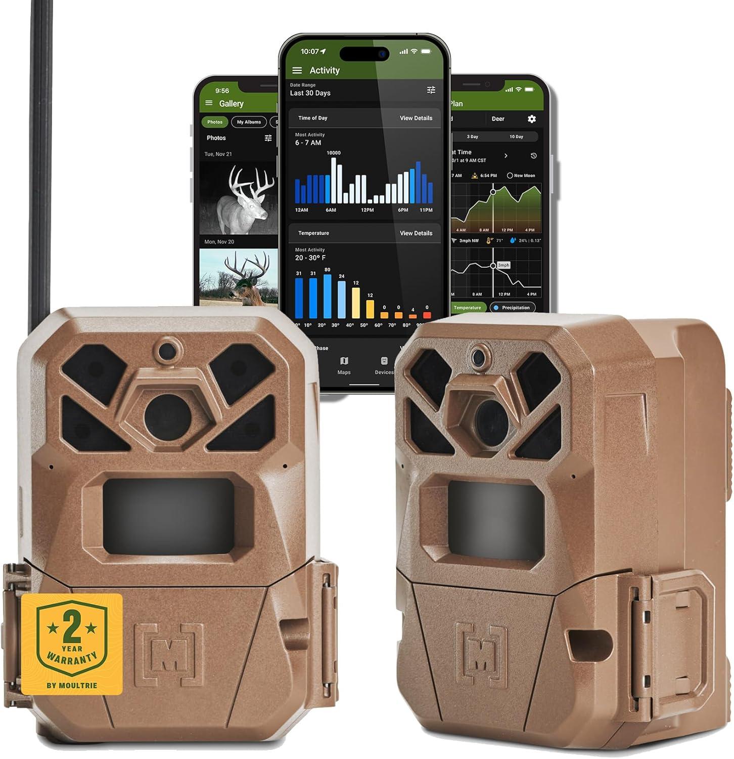 Trail Camera Showdown: Moultrie Edge 2 vs. Competitors with Auto Connect, 36MP, HD Audio, 100 Ft Range, & Low Glow Flash