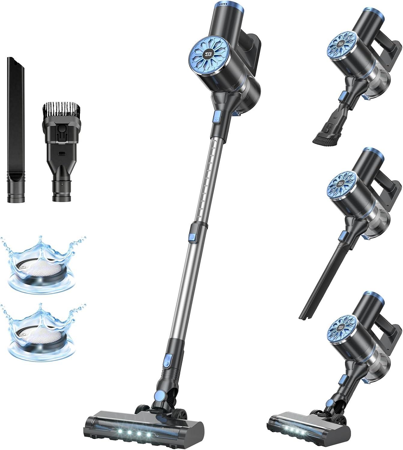 Home Vac Showdown: Self-Standing, LED Screen, Powerful Suction, 6-in-1 Rechargeable